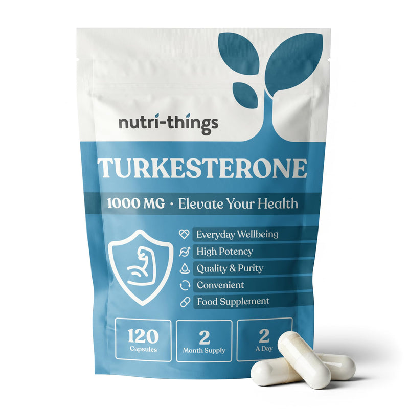 Turkesterone Capsules | Muscle Recovery and Muscle Growth Supplement | Max Strength 1000mg Per Serving | 120 Capsules 120 count (Pack of 1)