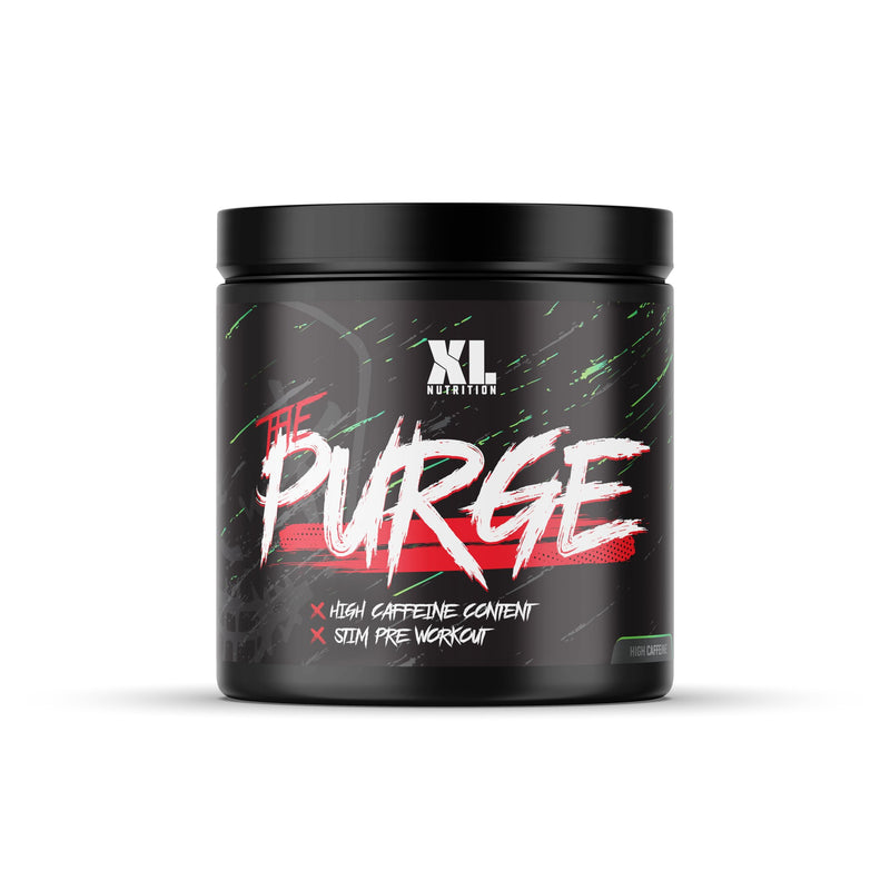The Purge - Pre Workout 225g Powder Shake - High Caffeine Content - Helps with Energy, Focus and Blood Flow - No Crash - Potent Formula - Quick Absorbing (Green Apple) Green Apple
