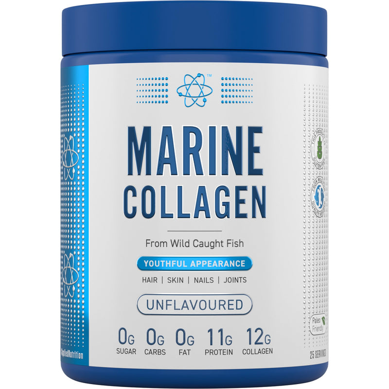 Applied Nutrition Marine Collagen Powder - Hydrolysed Collagen Protein, Healthy Skin, Hair, Nails (Unflavoured) (300g - 25 Servings) Unflavoured