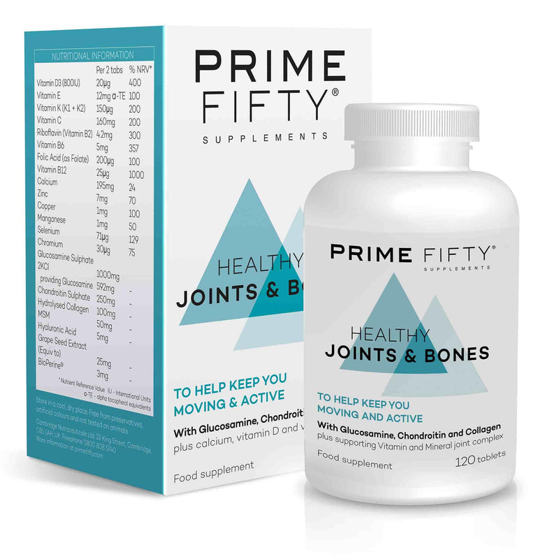 Healthy Joints & Bones 120 Tablets | 2-Month Supply | Glucosamine, Chondroitin, Collagen, MSM, Calcium, Vitamin D & K2 | Joint & Bone Health Supplement for Adults 50+ | New Formulation
