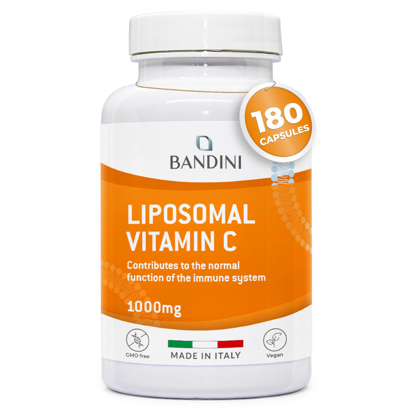 Bandini® Liposomal Vitamin C | High Strength Ascorbic Acid Capsules, High Absorption & Bioavailability | Immunity, Energy, Skin Support - Boosts Collagen & Reduces Fatigue (180 Count (Pack of 1)) 180 count (Pack of 1)