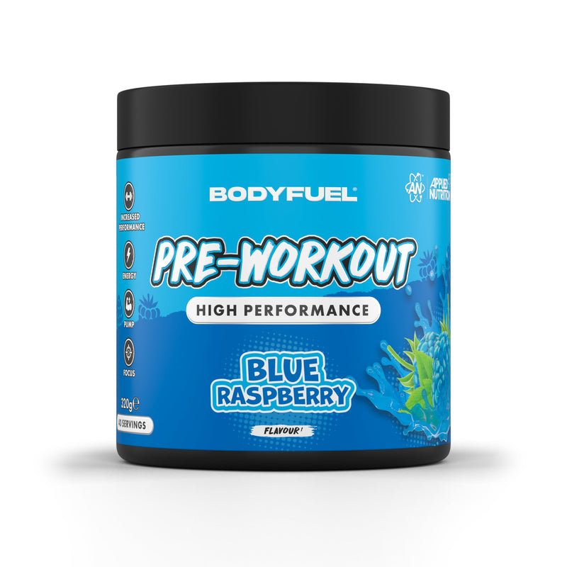 Applied Nutrition BodyFuel Pre-Workout Powder - Energy, Strength & Endurance Booster with Creatine, Citrulline & Beta-Alanine Sugar-Free Pre-Workout (320g - 40 Servings) (Blue Raspberry) Blue Raspberry