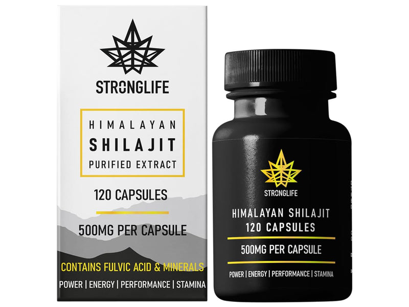 Shilajit Resin Capsules 120 Total 1000mg per Serving 100% Vegan & Pure Organic Himalayan Shilajit Fulvic Acid 60% & 85+ Trace Minerals Like Shilajit Resin