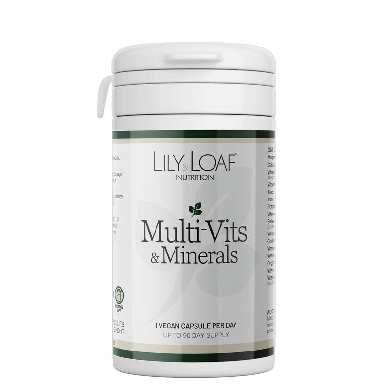 Multi-Vits & Minerals - Upto 90 Day Supply - 90 Vegan Capsules - 25 Essential Nutrients