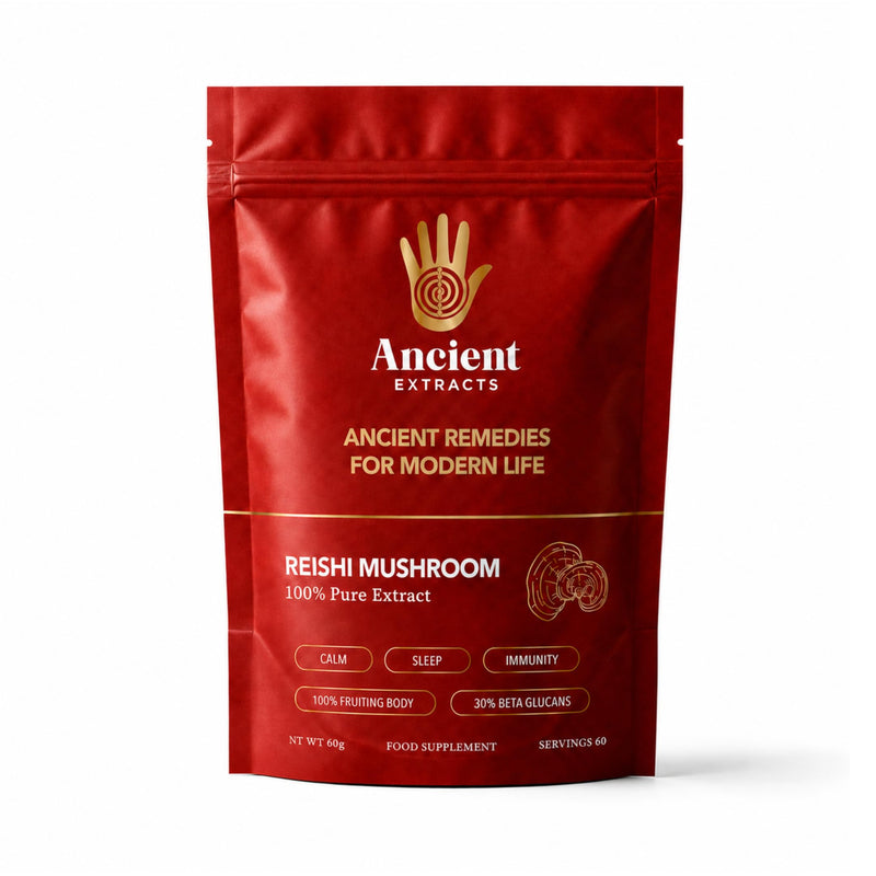 Ancient Extracts Reishi Mushroom Powder 15:1 Extract (60 servings) | Promotes Immune Health & Stress Support | 1 Serving Equals 15,000mg of Raw Mushroom | 30% Beta Glucans | Tested for Purity & Safety