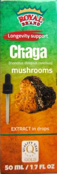 Chaga Extract Drops 50 ml / Chaga Mushroom / Better Than Chaga Mushroom Capsules / Liquid Extract Drops / 1.7 FL OZ