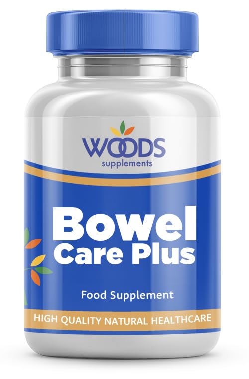 Woods Supplements - Bowel Care Plus 300mg Psyllium Husk Fibre Supplement 90x Vegan Tablets Natural Prebiotic Fibre with Bifibus Culture Probiotics, Acidophilus and Vitamins B, C & E for Gut Health 90