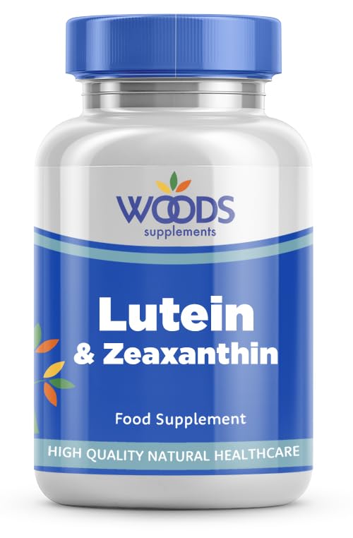 Woods Supplements - 20g Lutein and Zeaxanthin Supplement. 60x Complex Multivitamin Tablets with Added Astaxanthin, Bilberry, Carrot, Gingko, Beta Carotene, Vitamins C, E, B for Healthy Eyes & Vision 60