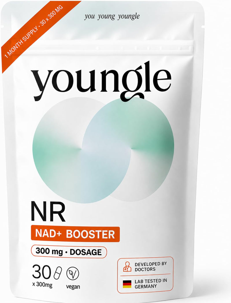 NAD+ Capsules – 300 mg Nicotinamide Riboside (NR) – High-Dose Anti-Aging Supplement & NAD+ Booster – 30 Vegan Capsules – Developed by Doctors – NMN Replacement – 1-Month Supply 30 capsules