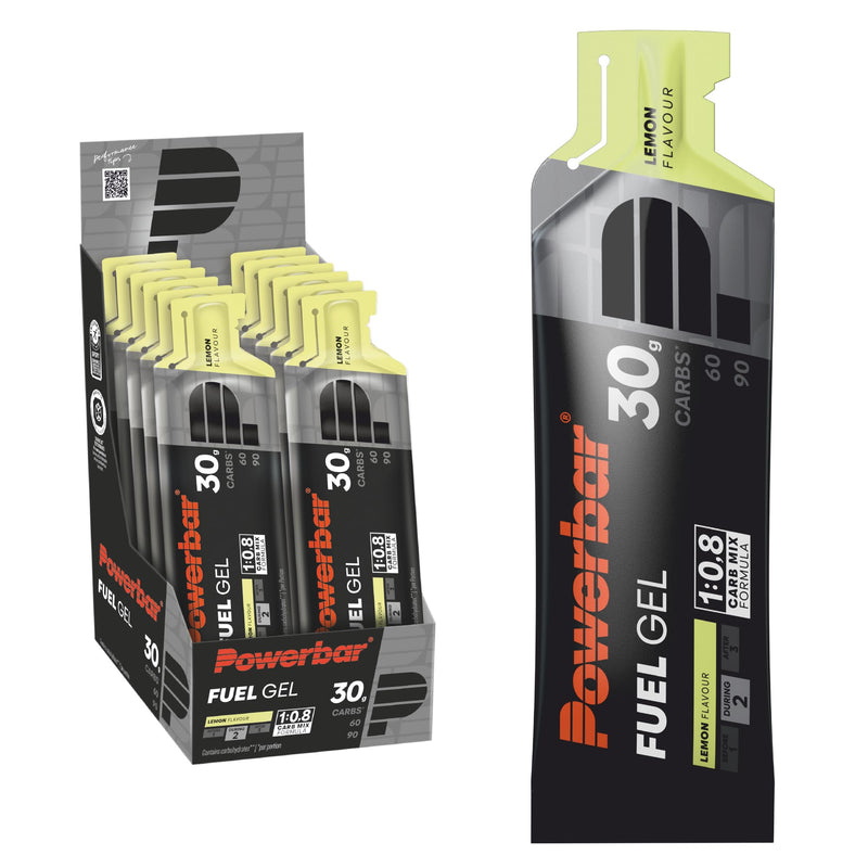 Powerbar - Black Line - Fuel 30 Gel - Lemon - 12x50ml - High Carb Energy Gel - caffeine-free