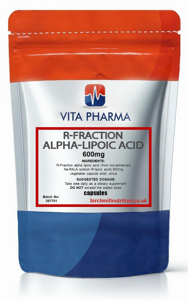 VITA PHARMA R-Fraction Alpha Lipoic Acid 600mg 60 Capsules