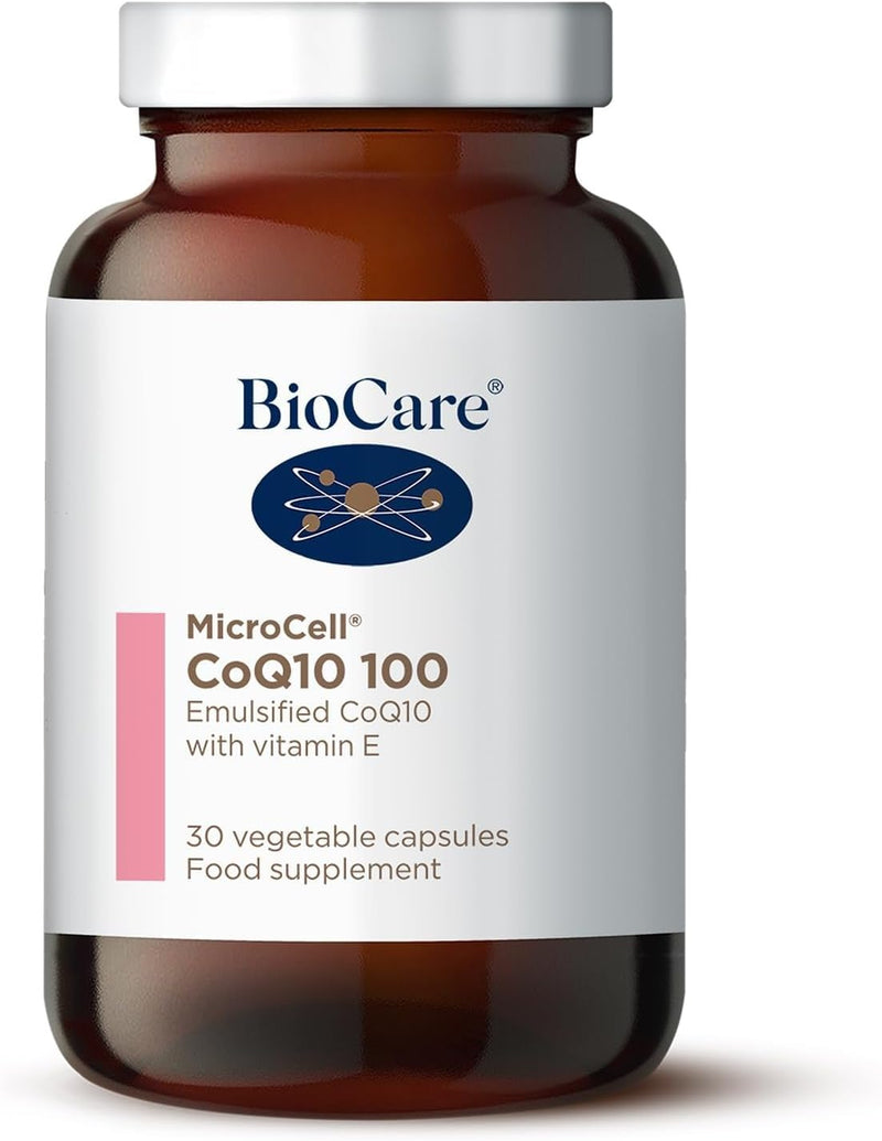 BioCare MicroCell CoQ10 100 - Emulsified Coenzyme Q10 with Vitamin E for Antioxidant Support - 30 Capsules 30 count (Pack of 1)