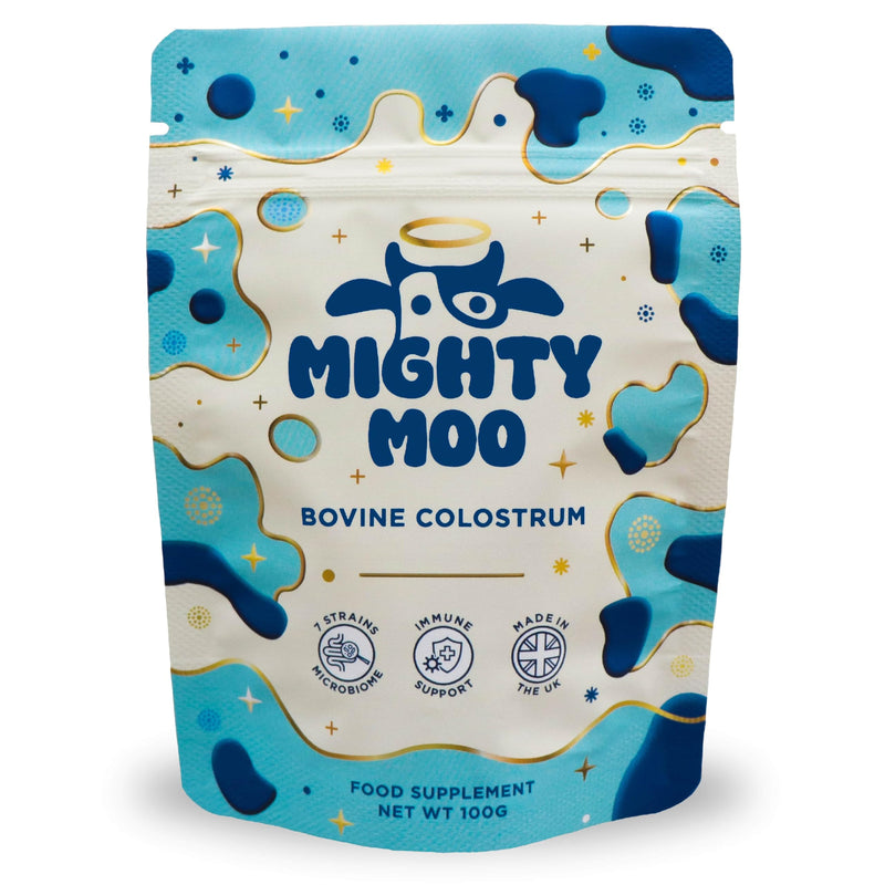 Bovine Colostrum Powder Supplement with Probiotics for Gut Health, Immune Support & Bloating, High IgG Levels Unflavoured, 30 Servings 100g.