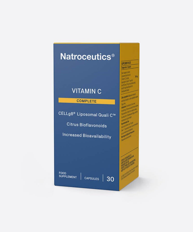 Vitamin C Complete 30 Vegan Capsules| CELLg8 Liposomal Quali C| Citrus Bioflavonoids| Increased Bioavailability