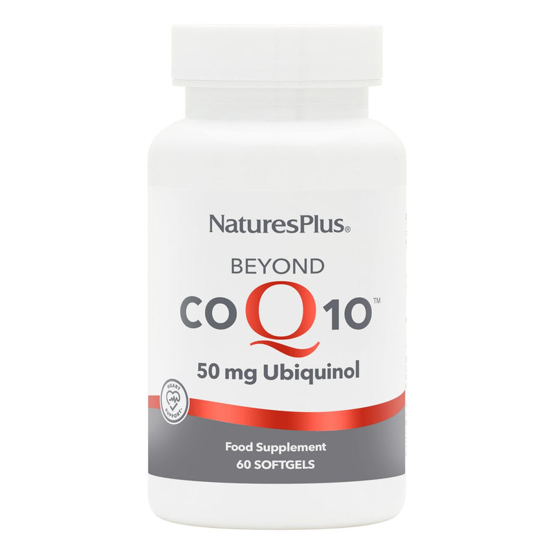NaturesPlus Beyond CoQ10 50 mg Ubiquinol - Active, Naturally Fermented Coenzyme Q10 Supplement with UbiquiMax for Enhanced Absorption & Prolonged Action - Gluten Free, 60 Softgels