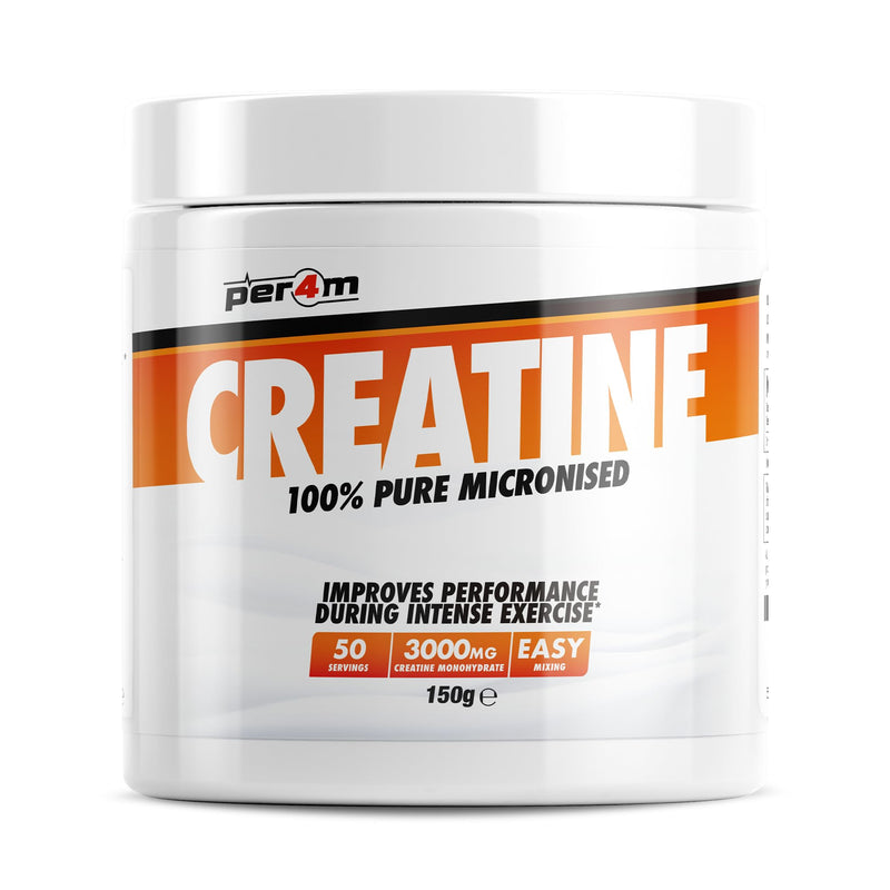Per4m Creatine Powder | 100% Pure Micronised Creatine Monohydrate | 3000mg of Creatine | 50 Servings (150g, Unflavoured) 50 Servings (150 g)