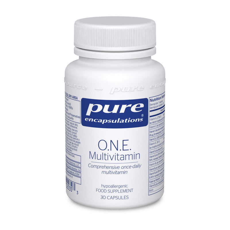 Pure Encapsulations O.N.E. Multivitamin - Comprehensive Once-Daily Multivitamin - with Vitamins A, B1, B2, B3, B5, B6, C, D, E, K, Folate & Selenium - 30 Capsules 30 count (Pack of 1)