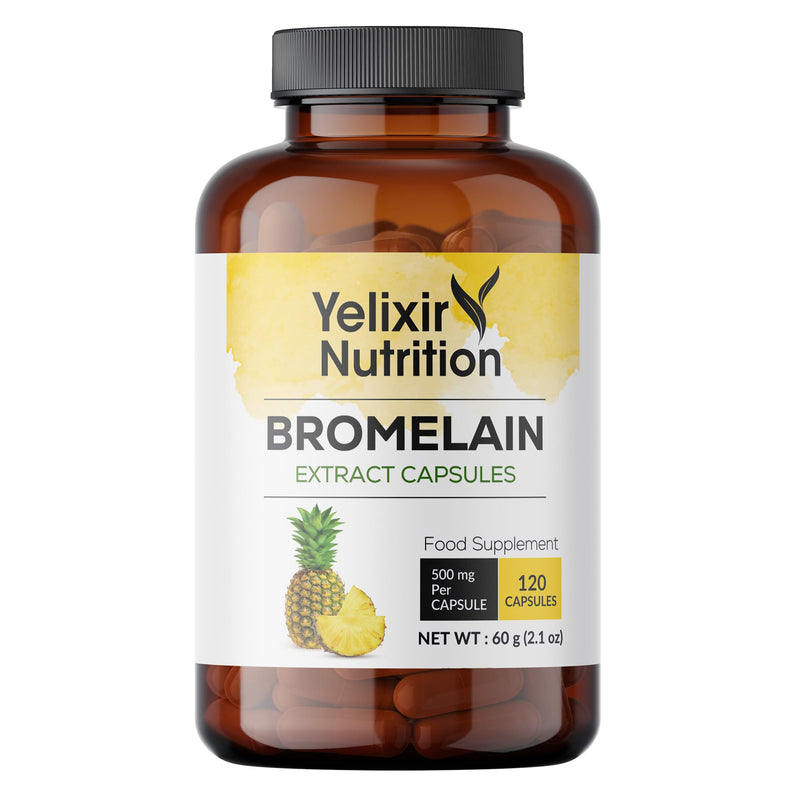 Bromelain Capsules 120 nos (2400 GDU/g), High Strength Digestive Enzyme Pineapple Extract