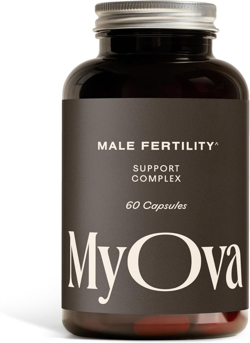 MyOva Male Fertility Supplements - Enhances Sperm Quality, Count & Hormonal Balance - Supports Conception for Men - Includes Zinc, Selenium, Vitamins C, D, E - 60 Capsules 1 count (Pack of 60)