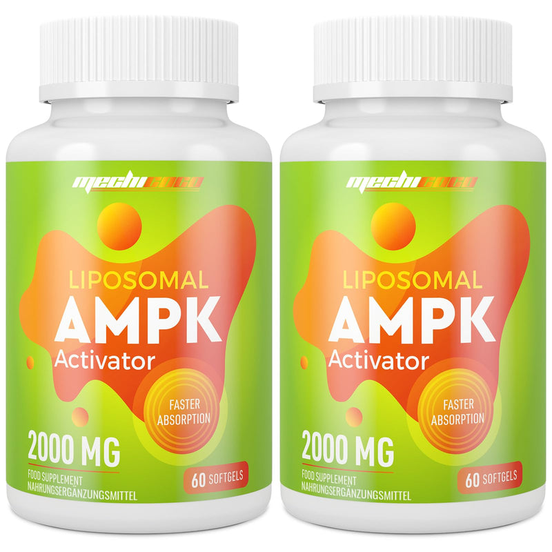 Liposomal AMPK Activator Capsules 2000 mg(2 Package),6-in-1 Formula with Quercetin Dihydrate, Resveratrol and Cinnamon Bark, for Antioxidant Support and Cellular Regulation, NO Soy,NO Gluten 60 count (Pack of 2)