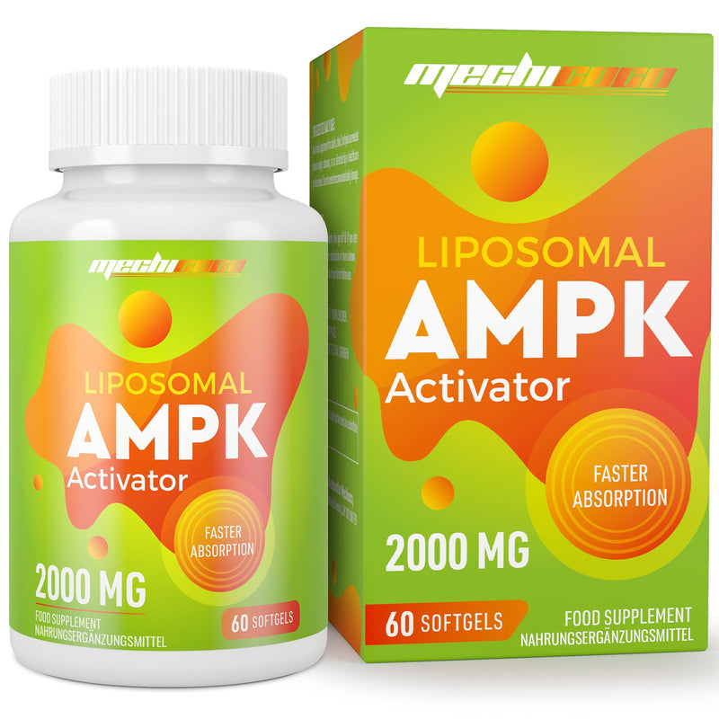 Liposomal AMPK Activator Capsules 2000 mg, 6-in-1 Formula with Berberine HCL,Quercetin Dihydrate, Resveratrol and Cinnamon Bark, for Antioxidant Support and Cellular Regulation, NO Soy,NO Gluten 60 count (Pack of 1)