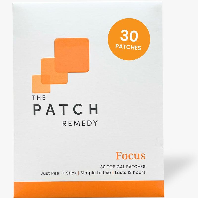 The Patch Remedy Focus Patches | 30 Topical Patches | Ginkgo biloba, Acetyl-l-Carnitine, Bacopa Monnieri, Magnesium L-Threonate, Camellia sinensis | 12-24 Hours