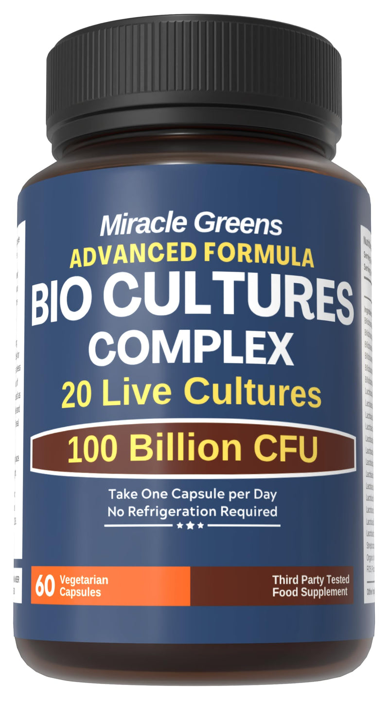 100 Billion CFU Probiotics - 20 Strains + Prebiotics | Digestive & Gut Health - for Good Gut Flora, Gas and Bloating | Scientifically Proven Probiotics for Women & Men | Made in UK – 2 Month Supply