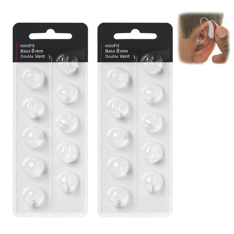 Hearing Aid Domes for Oticon Replacements, 8mm Hearing Aid Domes, Hearing Aid Accessories Compatible with Oticon MiniFit Universal Silicone Hearing Aid Domes, Hearing Open Domes