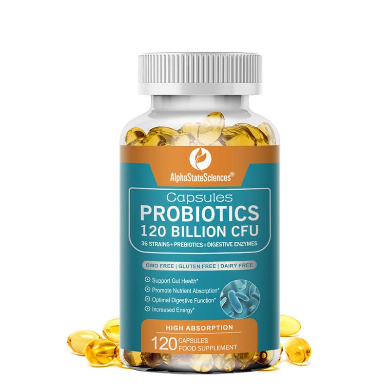 ReviveWell Advanced 120 Billion CFUs ProBiotics + PreBiotics + Enzymes - Boost Gut Health, Digestion, and Urinary Tract - Organic Fruit & Veg Complex - 120 SoftGels 2-Month Supply