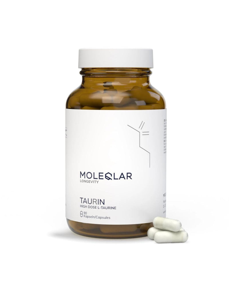 MoleQlar Taurine Capsules 90 Pieces, Dietary Supplement with 3000 mg L-Taurine per Serving, Capsule Form for Convenient Daily Use, Suitable for Mixing or Daily Supplement Intake, Vegan Powder