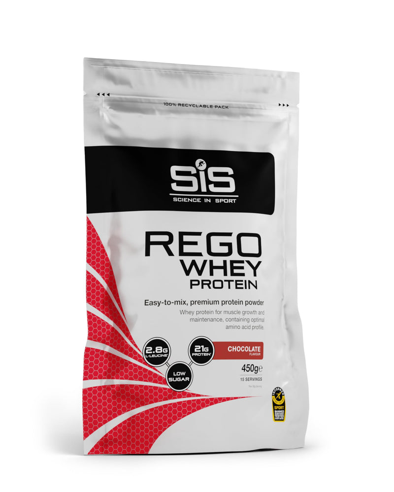 Science In Sport REGO Whey Protein Powder | Muscle Building & Recovery with BCAA Amino Acids | Chocolate Flavour, 450 Grams, 15 Servings 10 Servings (Pack of 1)