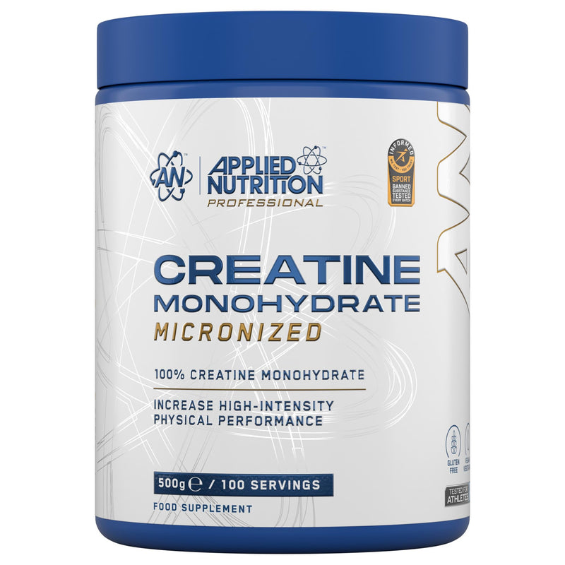 Applied Nutrition Creatine Monohydrate Powder 500g – 100% Micronized Creatine – 5g per Serving – Unflavoured – Supports High-Intensity Performance – 100 Servings 100 Servings (Pack of 1)