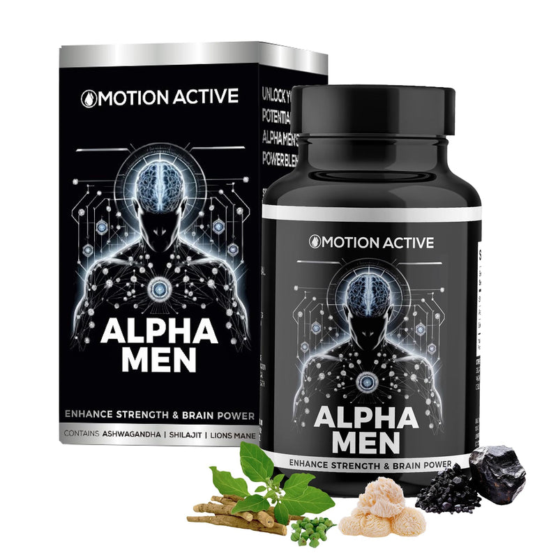 Alpha Men: Shilajit, Ashwagandha & Lions Mane, 90 Capsules 1800mg. Premium Brain, Energy, Testosterone & Mood Support Blend for Peak Physical and Cognitive Performance