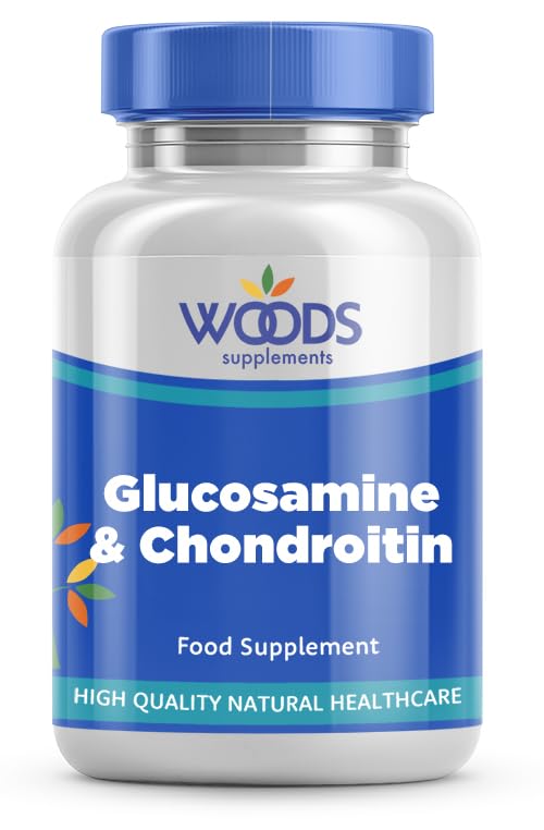Glucosamine 500mg & Chondroitin 400mg (90 Tablets) from Woods Supplements | Dual Supplement Formulation | 16% Preparation Tablets 90