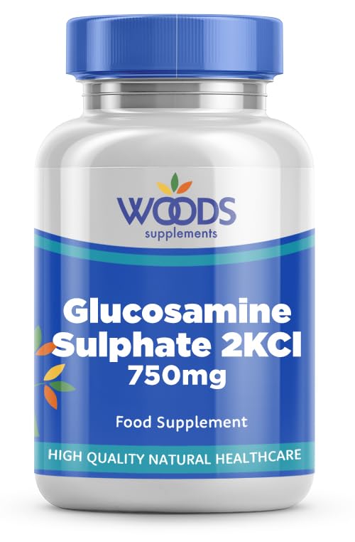 Woods Supplements - Vegan Glucosamine Sulphate 2KCl 750mg x90 Tablets. for Joint, Knee Support & Bone Health. Sodium Free Glucosamine Sulphate Tablets. Premium Joint Supplements for Women & Men 90