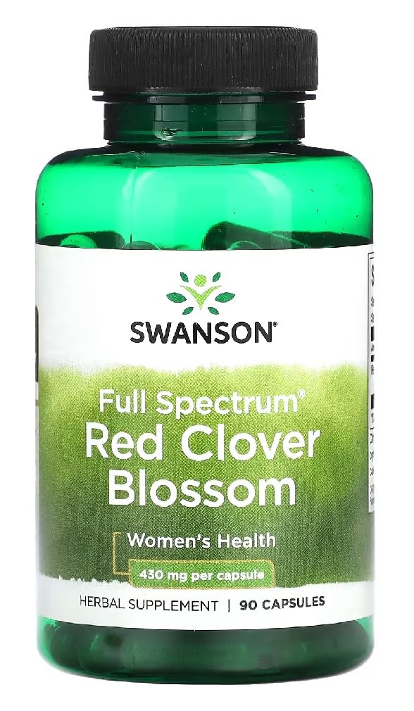 Swansons Swanson - Red Clover Blossom | Traditional Female Support for Hormonal Balance | 375mg - 90 Capsules