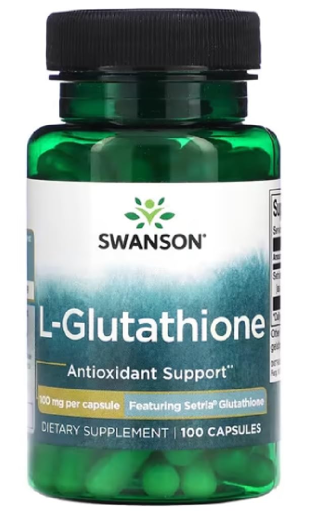 Swansons Swanson - L-Glutathione 100mg | Antioxidant & Detoxification Support | 100 Capsules