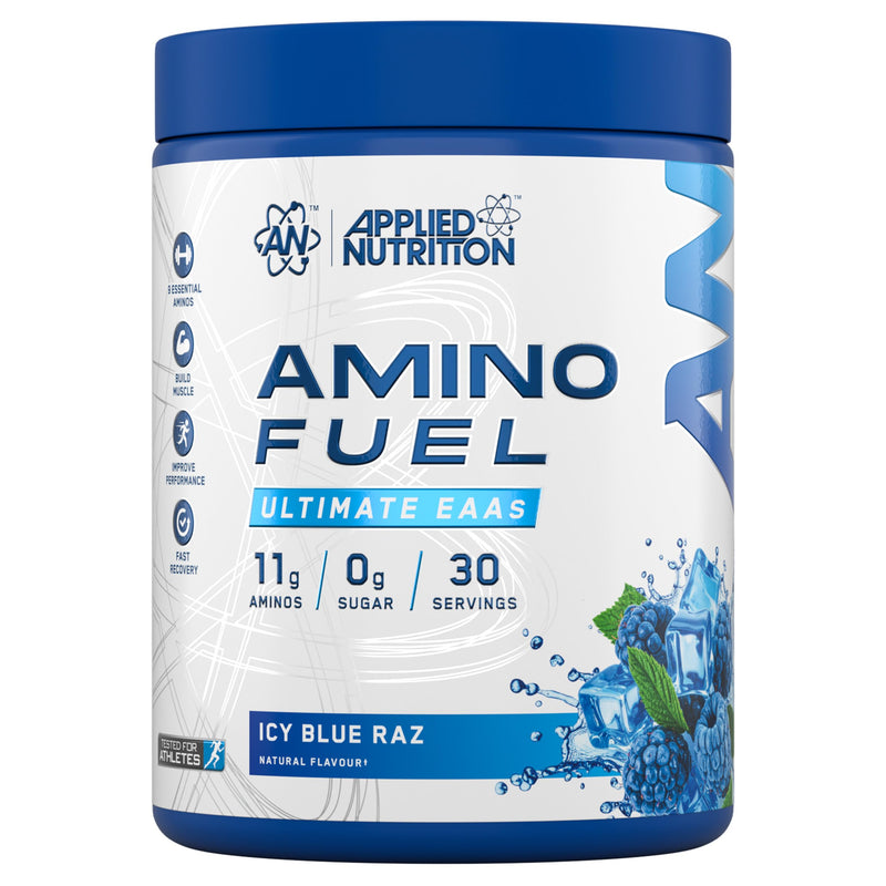 Applied Nutrition Amino Fuel - Amino Acids Supplement, EAA Essential Amino Acids Powder, Muscle Fuel & Recovery (390g - 30 Servings) (ICY Blue Raz) (New) Icy Blue Raz 30 Servings (Pack of 1)