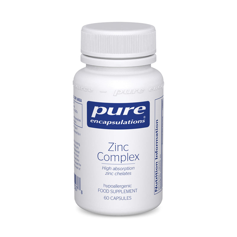 Pure Encapsulations Zinc Complex - Combination for the Immune System, Skin, Hair and Nails - 60 Vegan Capsules 60 count (Pack of 1)