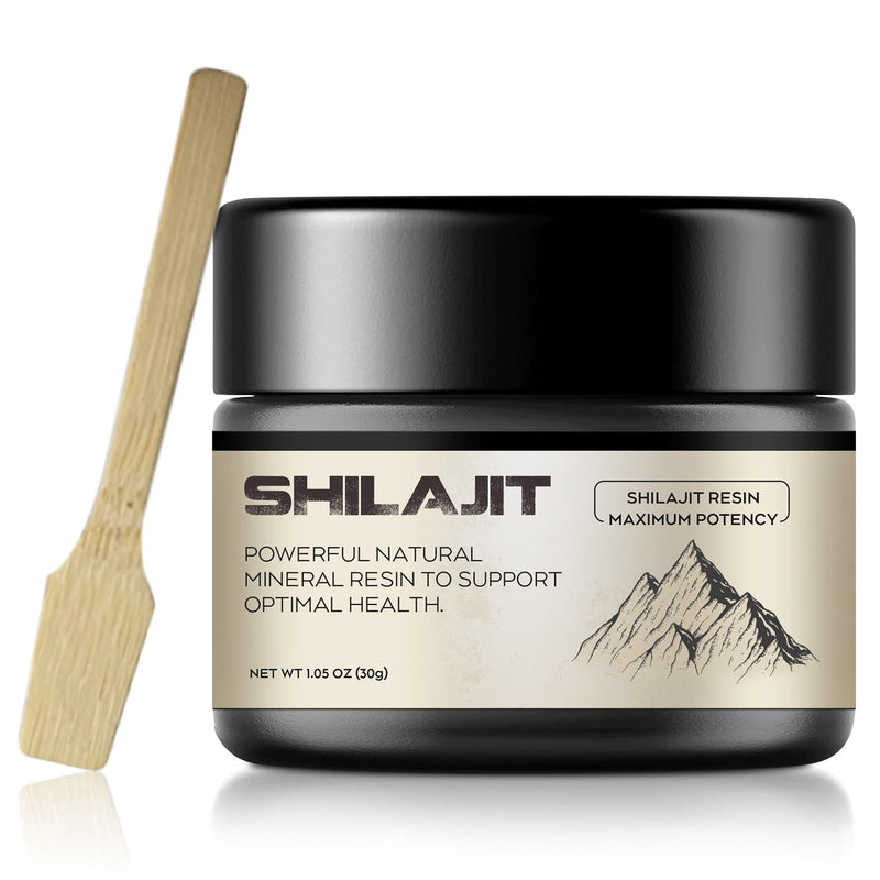 Shilajit, Berrlly Shilajit Resin 600mg Maximum Potency Mix Other Trace Elements, 30 Grams a Box for Suggust 2 Months