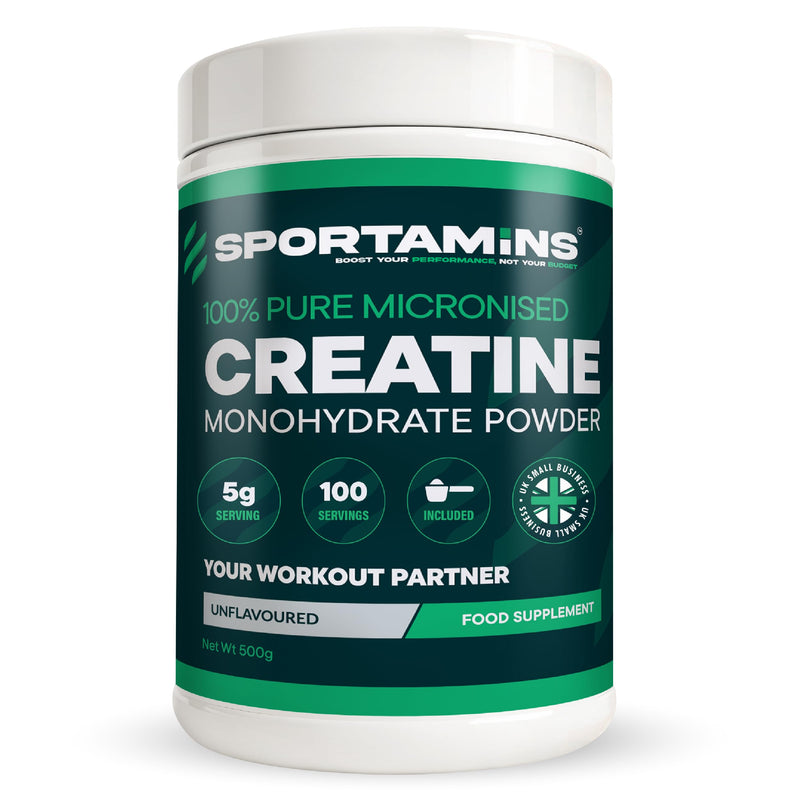 Creatine Monohydrate Powder 500g – 100% Pure Micronised Creatine – Unflavoured, 100 Servings – Supports Muscle Growth, Strength and Recovery – Vegan, GMP Certified, Non-GMO Supplement