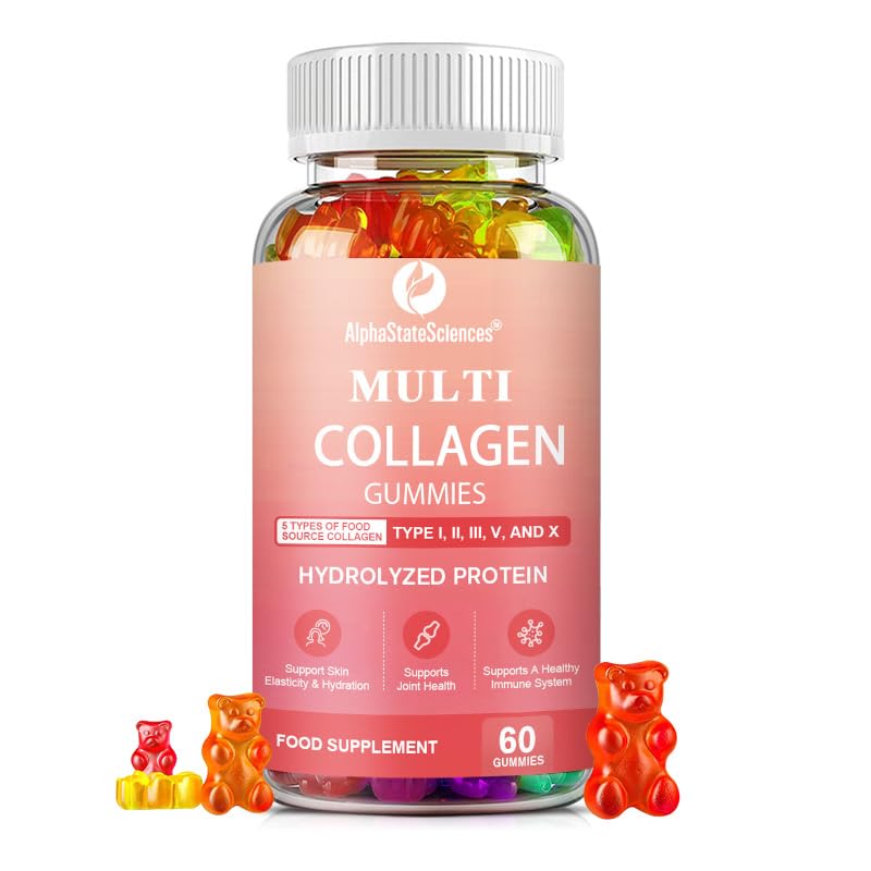 Multi Collagen Power Blend - 5 Types of Hydrolyzed Collagen with Vitamins C & E, Biotin, Zinc, and Selenium for Ultimate Skin, Hair, and Joint Support