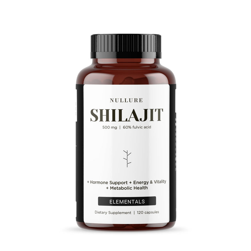 Nullure Pure Himalayan Shilajit Capsules | 60% Fulvic Acid + 12% Humic Acid | Anti-inflammatory · Neuroprotective · Muscle & Exercise Recovery | Natural & Original Supplement |120 Capsules (2 Months)