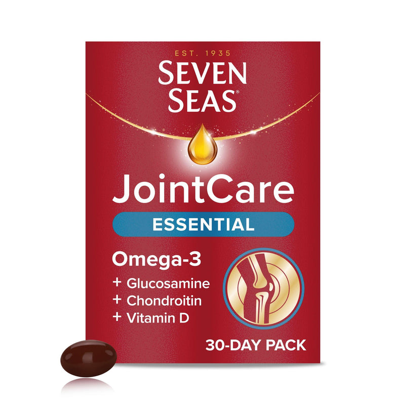 Seven Seas JointCare Essential, With Omega-3, Glucosamine, Chondroitin, Vitamins C and D, Manganese and Zinc, Food Supplements, 30-Day Pack Essential 30-Day