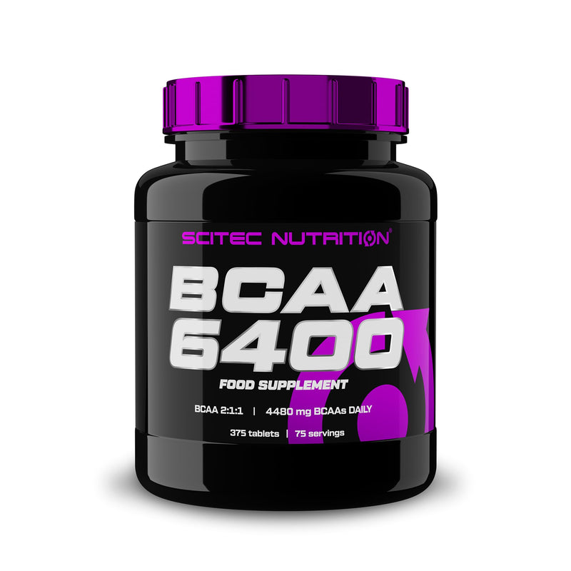 Scitec Nutrition BCAA 6400 - High-Potency 2:1:1 Ratio BCAAs, 4480mg Per Day - Tablets for Men & Women - Ideal for Athletes - Performance & Recovery, 375 Tablets 375 count (Pack of 1)