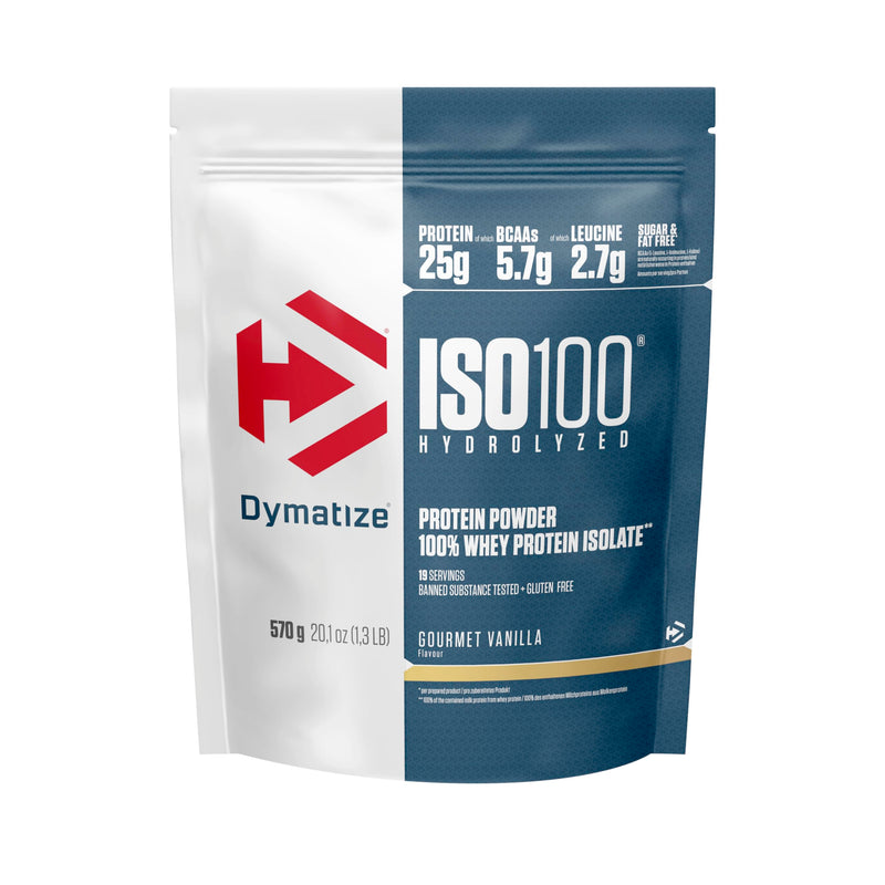 Dymatize ISO 100 Hydrolyzed Gourmet Vanilla 570g - Whey Protein Hydrolysate + Isolat Pulver 19 Servings
