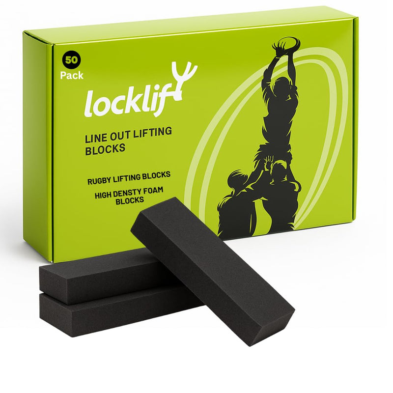 Rugby Lineout Lifting Blocks – Foam Rugby Blocks for Lineout Training – Compatible with Rugby Tape, Zinc Oxide Tape, EAB Tape, Strapping & Rugby Accessories for Lifting 50