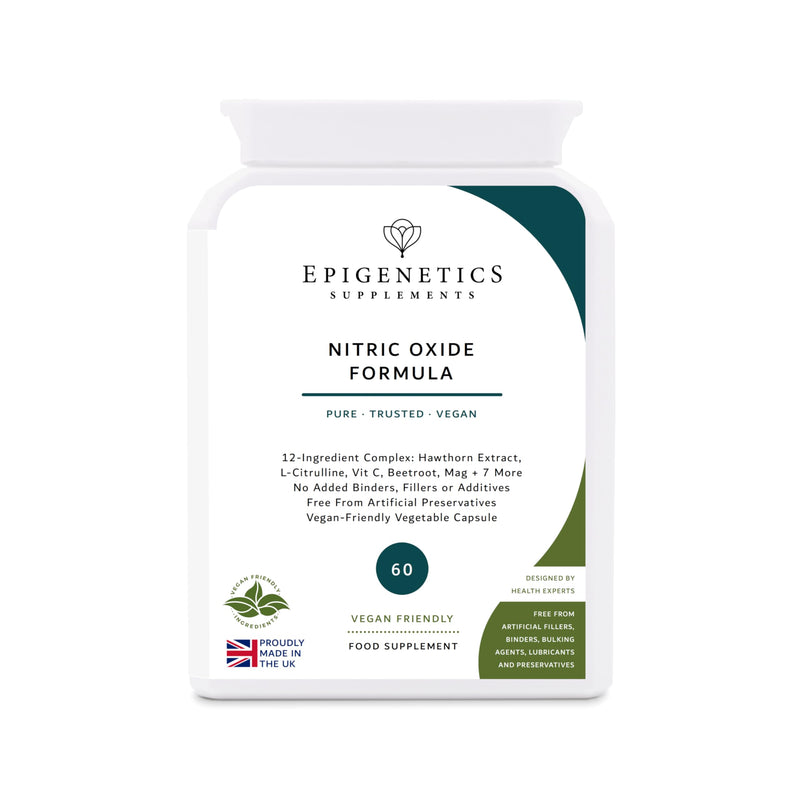 Nitric Oxide | 60 Capsules | L-Citrulline, Vitamin C, Hawthorn Berry, Beetroot, Magnesium, Zinc, Vitamin B6, Adenosine Triphosphate, Manganese, Niacin, Folic Acid