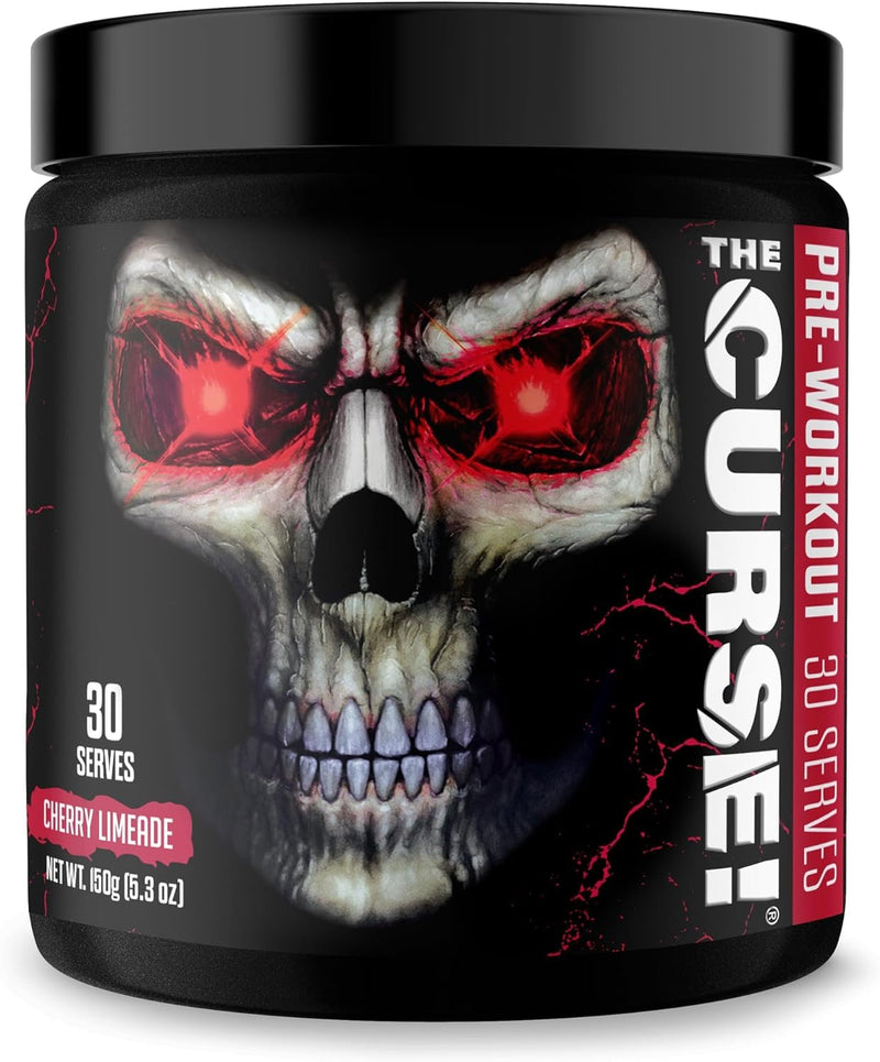 JNX The Curse! Pre Workout Powder - Orange Mango 50 Servings | Preworkout: Boost Strength, Energy + Focus for Men & Women | Caffeine, Beta-Alanine, Creatine & L-Citrulline (150 g, Cherry Limeade) 150 g
