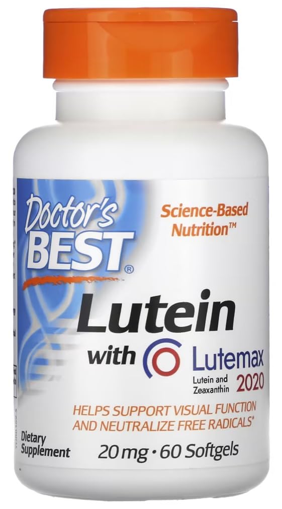 DoctorsBEST Doctor's Best - Lutein with Lutemax 2020 | Supports Eye Health and Vision - 60 softgels
